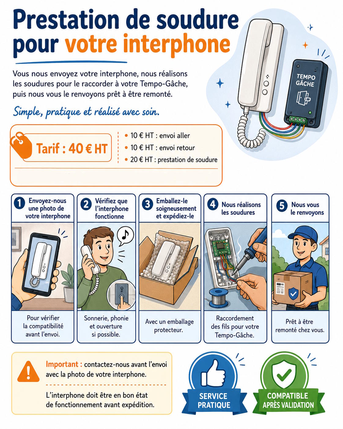 Prestation de soudure